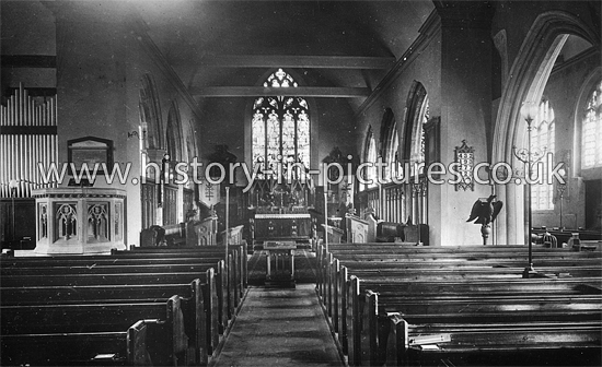 Interior, All Saints Church, Maldon, Essex. c.1910